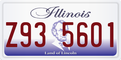 IL license plate Z935601