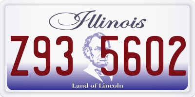 IL license plate Z935602