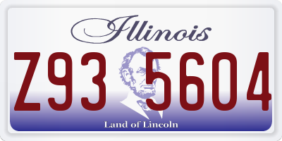 IL license plate Z935604