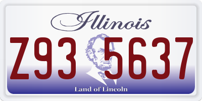 IL license plate Z935637