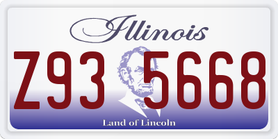 IL license plate Z935668