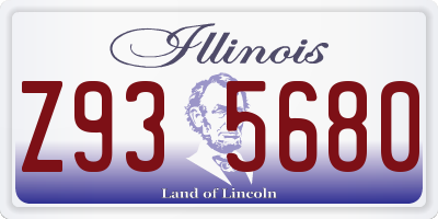 IL license plate Z935680