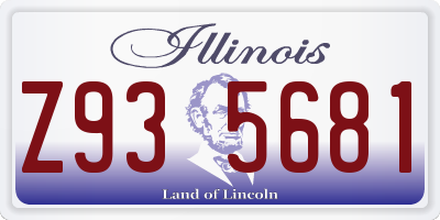IL license plate Z935681