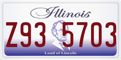 IL license plate Z935703