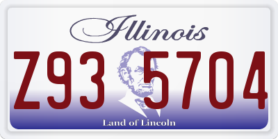 IL license plate Z935704