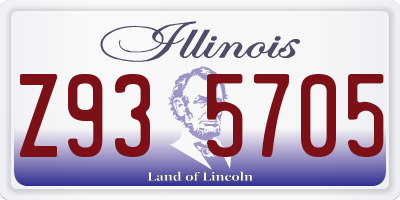 IL license plate Z935705