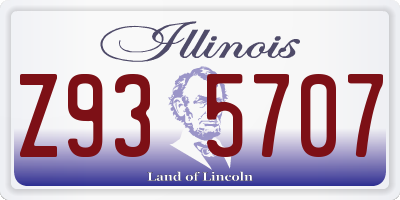 IL license plate Z935707
