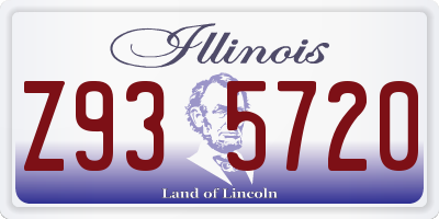 IL license plate Z935720