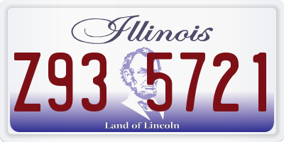 IL license plate Z935721