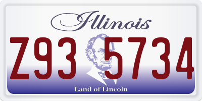 IL license plate Z935734