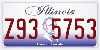 IL license plate Z935753
