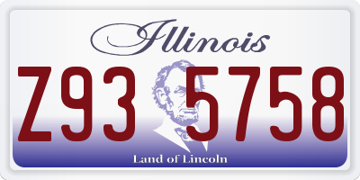 IL license plate Z935758