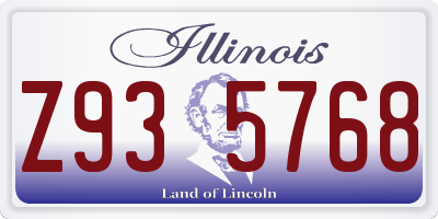 IL license plate Z935768