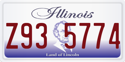 IL license plate Z935774