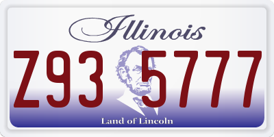 IL license plate Z935777