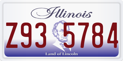 IL license plate Z935784