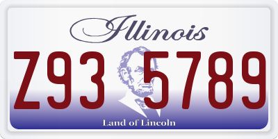 IL license plate Z935789