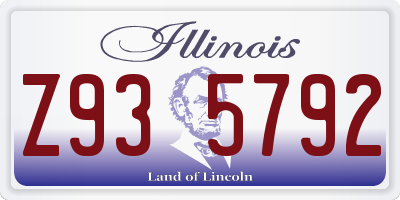 IL license plate Z935792
