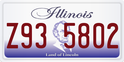 IL license plate Z935802