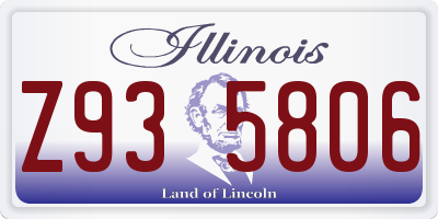 IL license plate Z935806