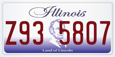 IL license plate Z935807