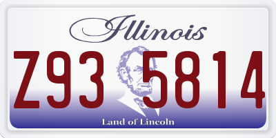 IL license plate Z935814