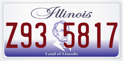 IL license plate Z935817