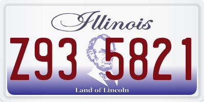 IL license plate Z935821