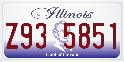IL license plate Z935851