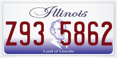 IL license plate Z935862