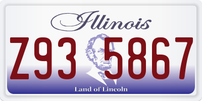 IL license plate Z935867