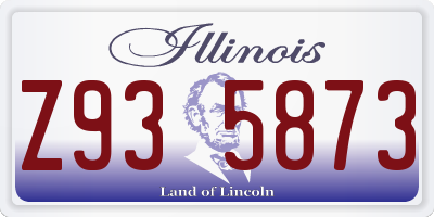IL license plate Z935873