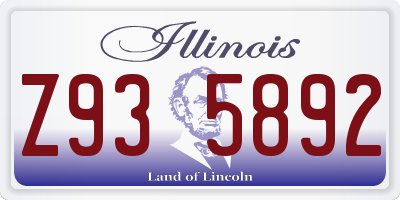 IL license plate Z935892