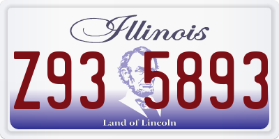 IL license plate Z935893