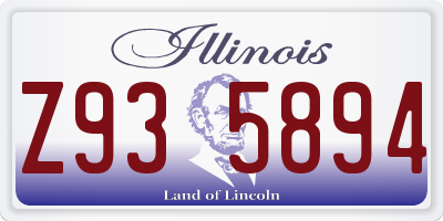 IL license plate Z935894