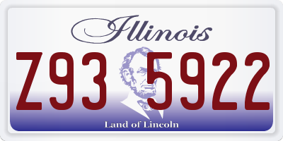 IL license plate Z935922