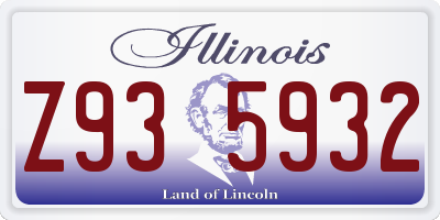 IL license plate Z935932
