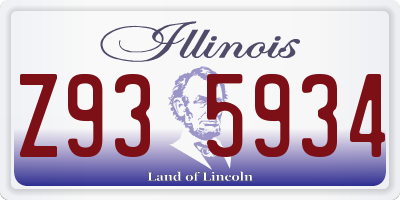 IL license plate Z935934