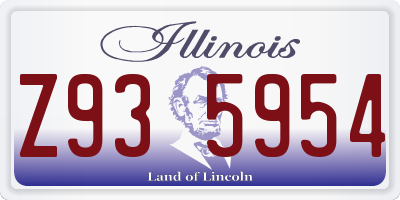 IL license plate Z935954