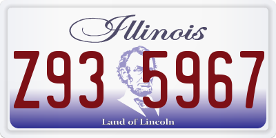 IL license plate Z935967