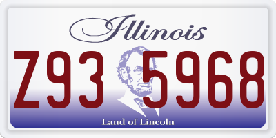IL license plate Z935968