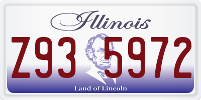 IL license plate Z935972
