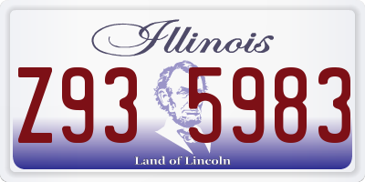 IL license plate Z935983