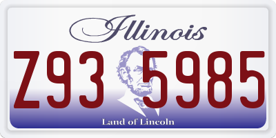 IL license plate Z935985