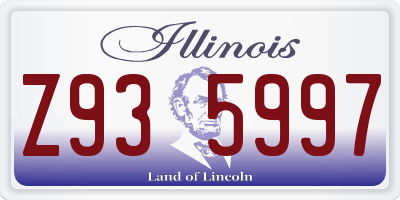 IL license plate Z935997