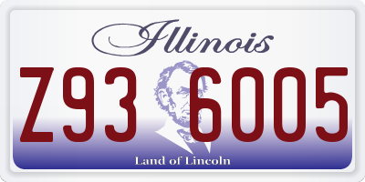 IL license plate Z936005