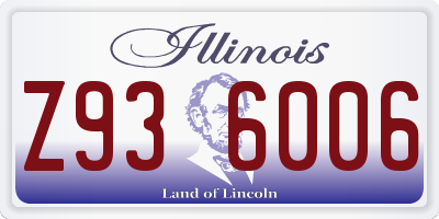 IL license plate Z936006