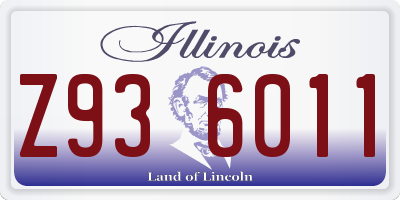 IL license plate Z936011