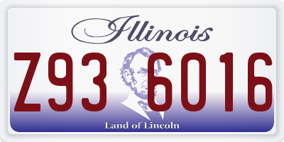 IL license plate Z936016