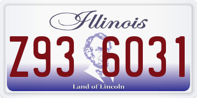 IL license plate Z936031
